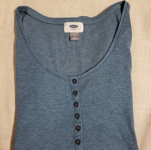 Old Navy Henley - Blue - Medium